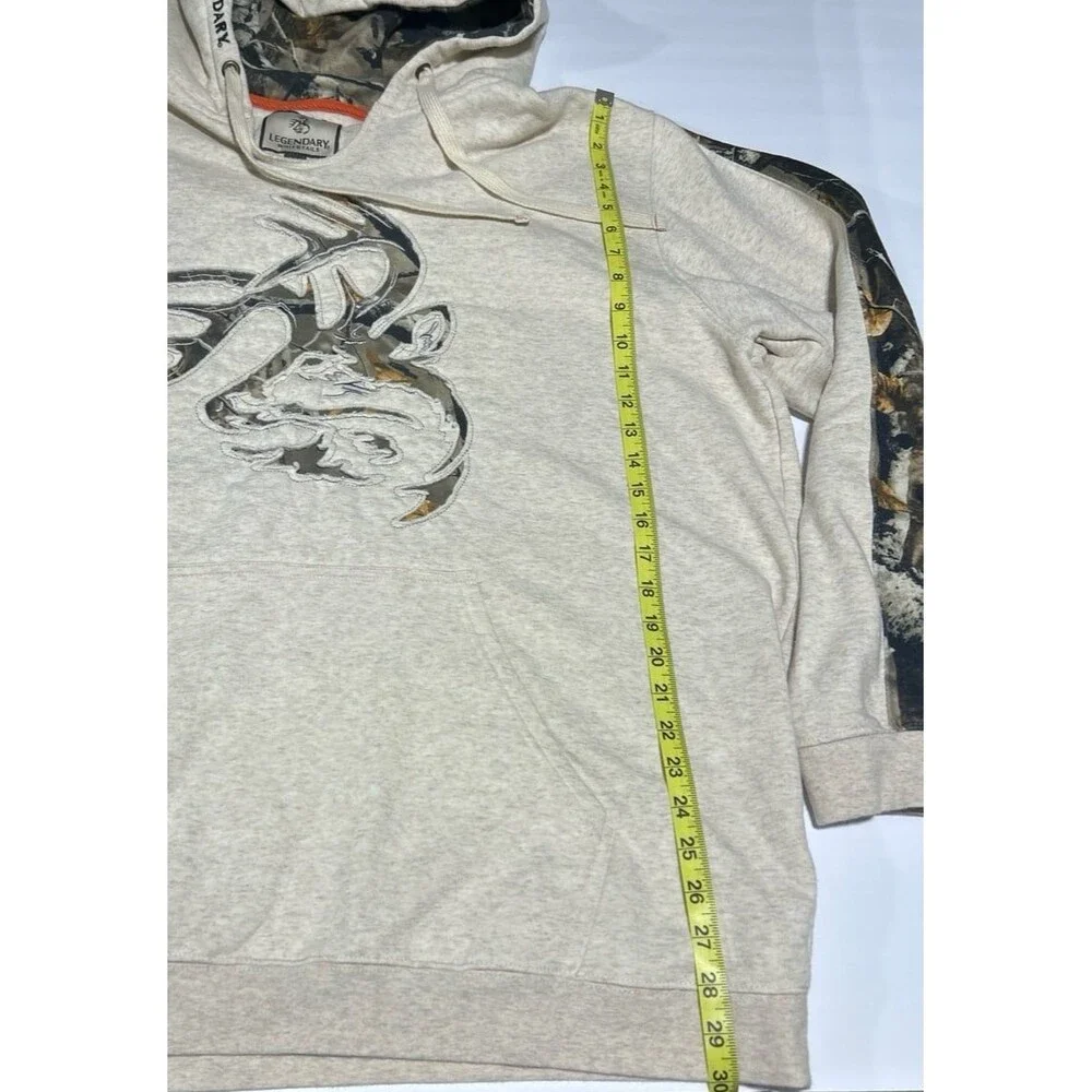 Legendary Whitetails Men's 2XT Oatmeal Heather Camo Accents Graphic Hoodie